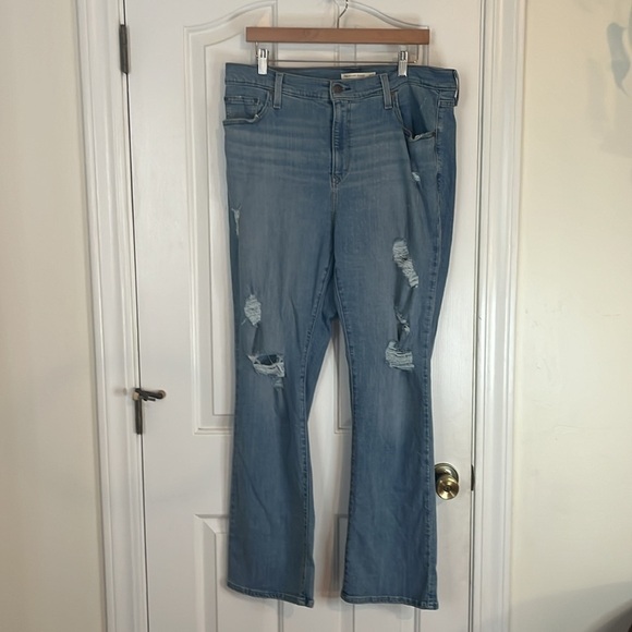 Levis | 725 High Rise Bootcut Denim Jeans Plus Size 16W Lightwash Casual Curvy - Picture 5 of 12